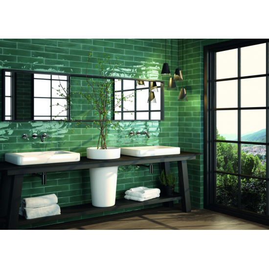 Πλακάκι Opal Emerald 7,5x30 Γυαλιστερό